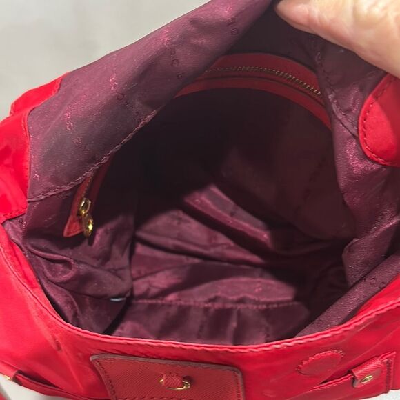 Marc By Marc Jacobs Natasha Red Shoulder Bag with Gold Accents - Picture 5 of 6